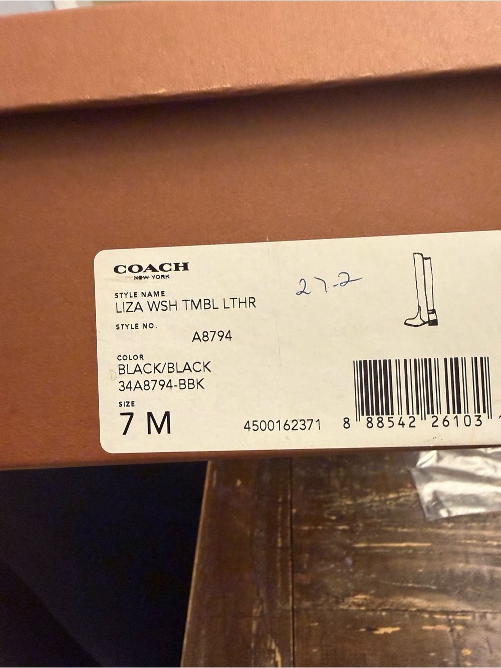 Coach Black Leather Over-the-Knee Riding Boots - Picture 4 of 4